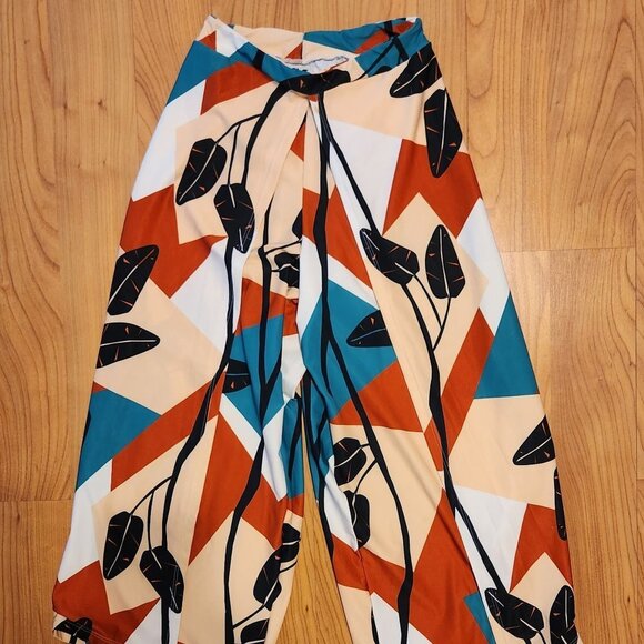 DeMillus Wide Leg Abstract Print Dress Pants || Med || EUC - Picture 2 of 15